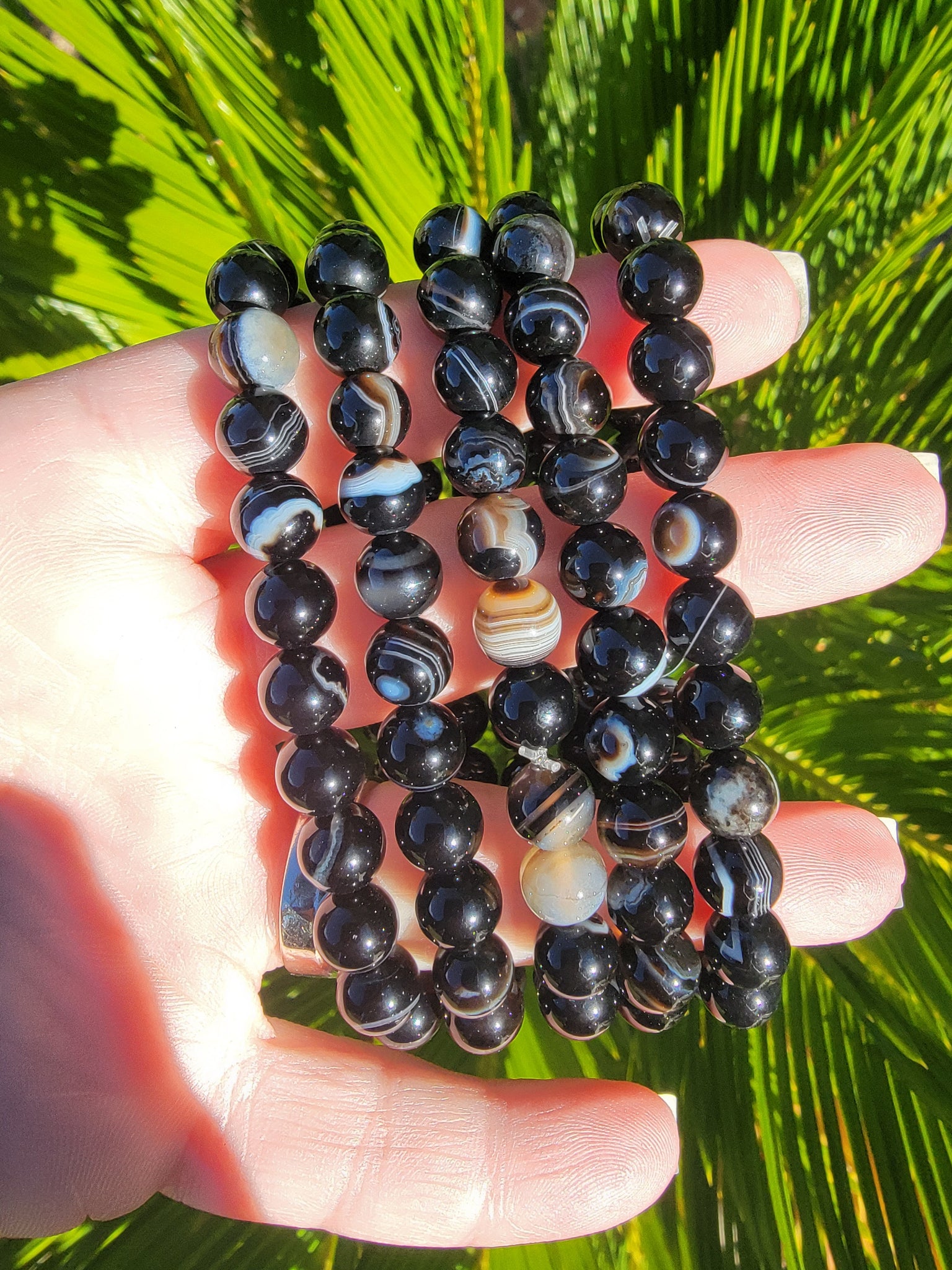 DD - bracelet 3mm black agate beaded | Muja Juma